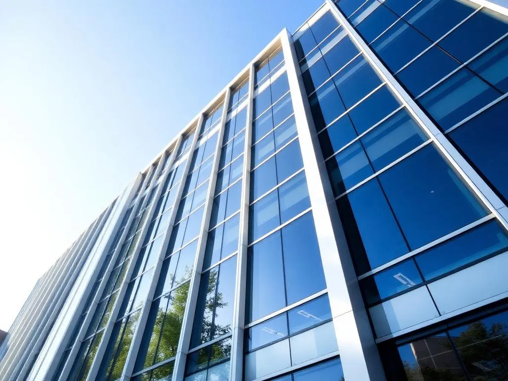 Façade rideau, Immeuble tertiaire